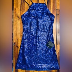 Lulus NWT purple sequin mini dress